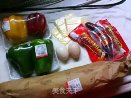 Make Pepper sausage cheese roast step 0