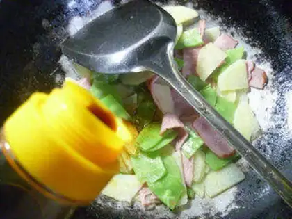 Make Bacon lentils fried potatoes step 9