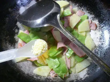 Make Bacon lentils fried potatoes step 11