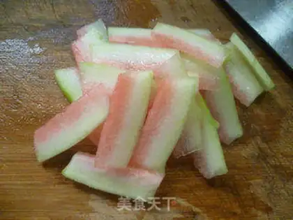 Make Watermelon peeled and fired step 2
