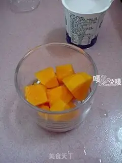 Make A papaya yogurt cup step 2