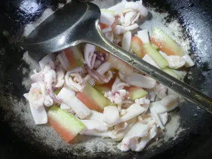 Make Watermelon peeled and fired step 8