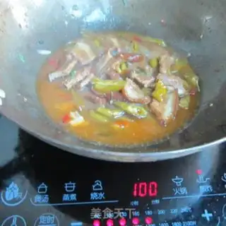 Make Sour peppers burning meat from the east slope step 5
