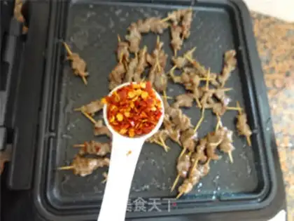 Make Spicy toothpick beef step 7