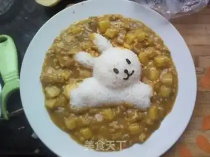 Make A little rabbit coffee and potatoes step 12