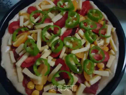 Make Pepper bacon pizza step 13