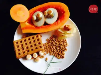 Make Waffles, papaya pie step 5