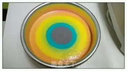 Make Rainbow cream cheesecake step 8