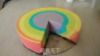 Make Rainbow cream cheesecake step 9