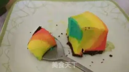 Make Rainbow cream cheesecake step 10