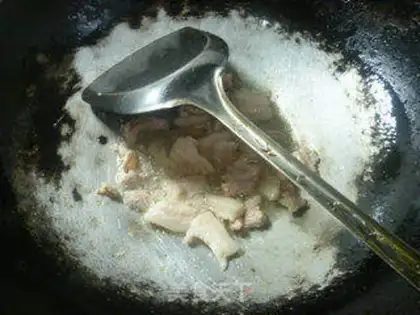 Make Five bouquets of lamb tails and fried beans step 3