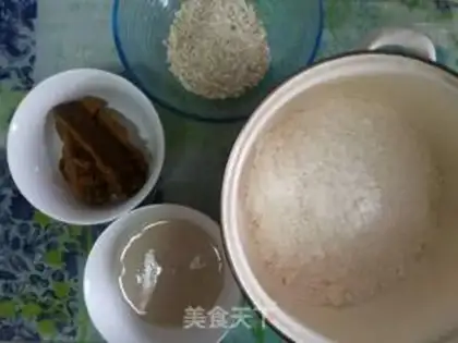 Make Black sesame smelt oatmeal step 0