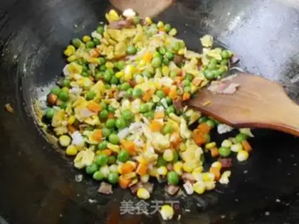 Make Peas fried eggs step 7