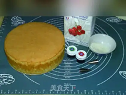 Make A flower cake step 0