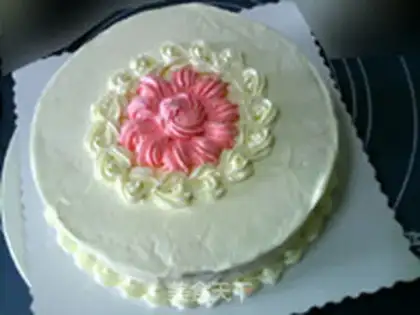 Make A flower cake step 9