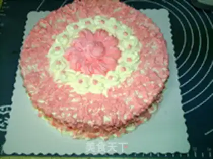 Make A flower cake step 11