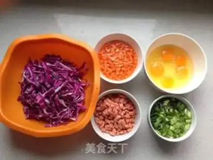 Make Vegetable egg fried rice step 1