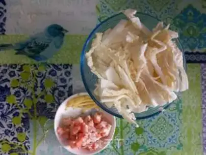 Make Shrimp doll food step 1