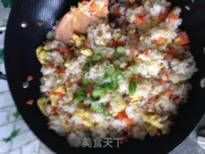 Make Vegetable egg fried rice step 2
