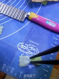 Make Colored vegetable butterflies step 6