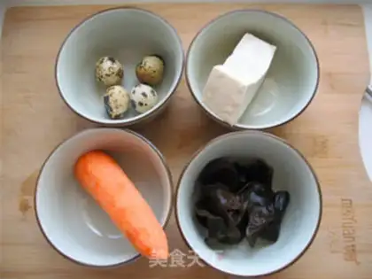 Make Tofu eggs soup step 0