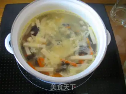 Make Tofu eggs soup step 6