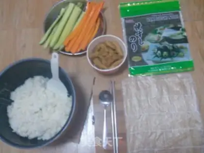 Make Soy sauce sushi step 0