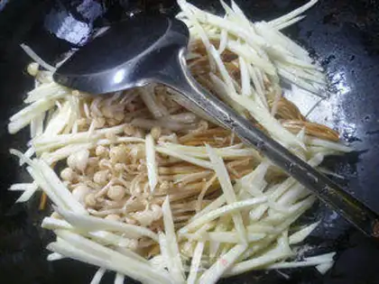 Make Gold needles and mushrooms step 6