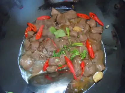 Make Spicy duck blood step 9