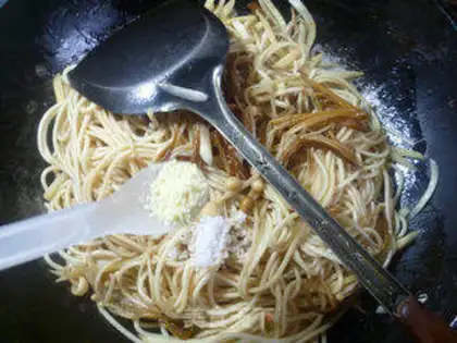 Make Gold needles and mushrooms step 10