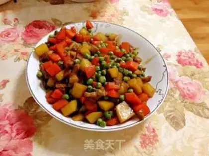 Make Peas and potatoes and carrots step 6