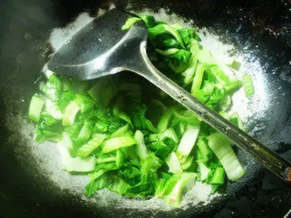 Make Egg and green noodles step 8