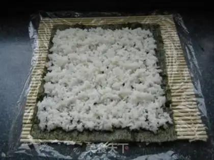 Make A field sushi roll step 12