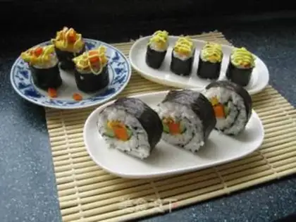 Make A field sushi roll step 23