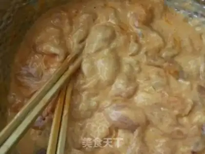 Make Old Beijing chicken roll step 6