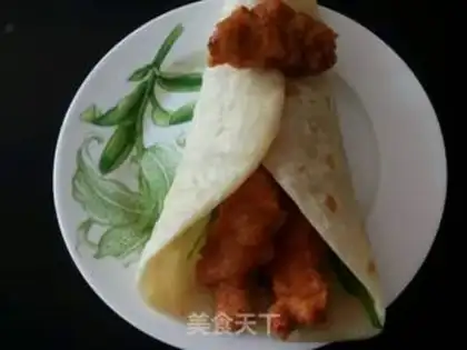 Make Old Beijing chicken roll step 8