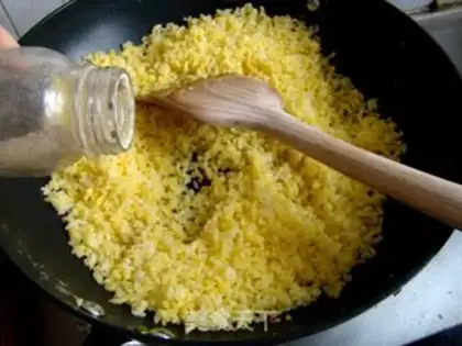 Make Gold and silver egg fried rice step 9