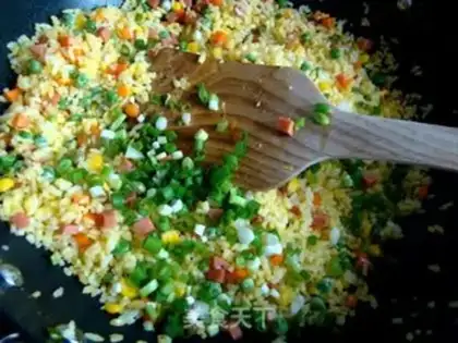 Make Gold and silver egg fried rice step 11