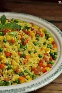 Make Gold and silver egg fried rice step 13