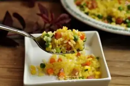 Make Gold and silver egg fried rice step 15