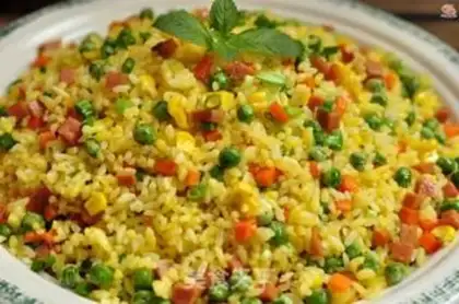 Make Gold and silver egg fried rice step 16