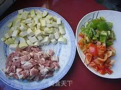 Make White meat for noodles step 1