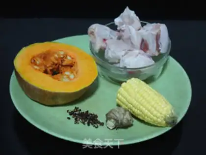 Make Pumpkin corn hoof soup step 0