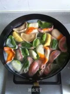 Make Five-colour dumplings step 11