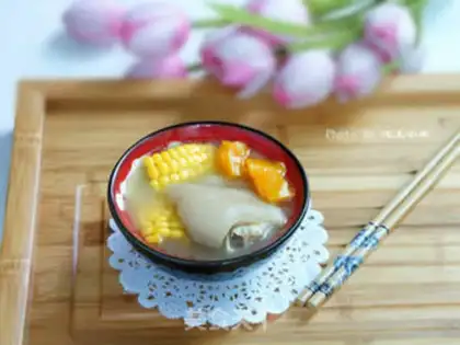 Make Pumpkin corn hoof soup step 7