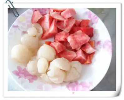 Make Peach pickled popsicle step 1