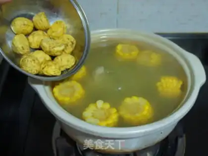 Make Chestnut corn fan soup step 6