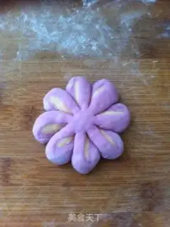Make Colored flower buns step 9