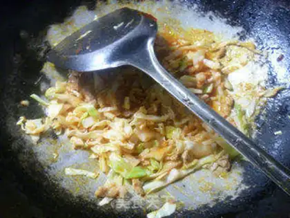 Make Five bouquets of cabbage and pasta step 8
