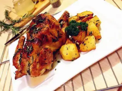 Make Lemon juice vanilla roasted chicken step 16